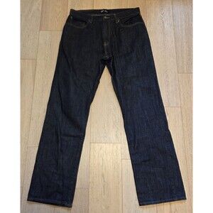 GAP Denim 34x34 Standard Dark Wash Straight Leg Jeans Resin Rinse 100% Cotton